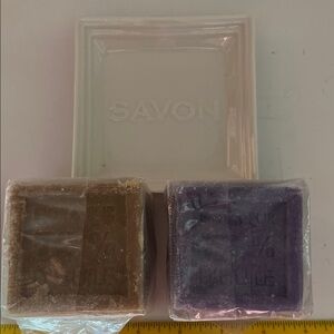 Savon Marseilles and Lavande de Provence 300 gr incl Savon soap dish